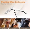 Unique Bargains Double Hinged Wine Bottle Openers with Foil Cutter 5" 10 Pcs - 4 of 4