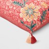 Embroidered Floral Printed Square Throw Pillow - Threshold™ - image 4 of 4