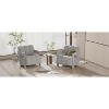 Akoasm 26.3 Inch Modern Upholstered Soft L-shaped Armrests Accent Sofa & Armchair For Living Room, Office & Bedroom Set of 2 - 3 of 4