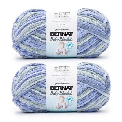 Bernat Baby Blanket Big Ball Yarn 2 Pack-Lovely Blue