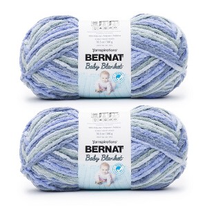 Bernat Baby Blanket Big Ball Yarn 2 Pack-Lovely Blue - 1 of 4