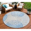 Ivory Blue And Taupe Polka Dot Washable Indoor Outdoor Area Rug - 2 of 4