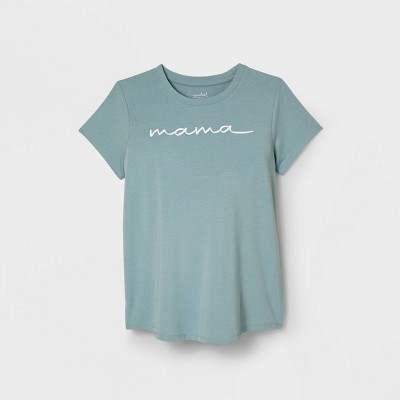 Short Sleeve Scoop Neck Mama Mommy & Me Graphic T-Shirt – Isabel by Ingrid & Isabel™ Blue