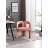 Set Of 2 Caris 25.2" Wide Contemporary Designed Fabric Upholstered creative personality minimalist  Armrest Dining Chairs-Maison Boucle - 2 of 4