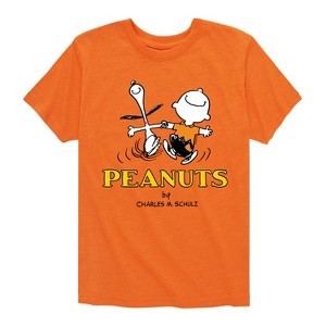 Boys' - Peanuts - Charlie Snoopy Dancing Short Sleeve Graphic T-Shirt - 1 of 4