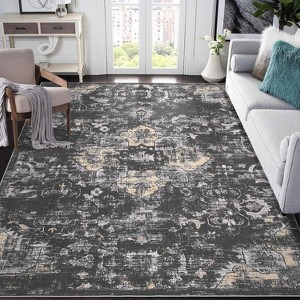 Washable Folding Shaggy Carpet, Non-Slip Stain Resistant Floor Mat, Living Room, Bedroom, Kitchen, Guest Room Entrance, Home Decoration - 1 of 4