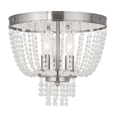 Livex Lighting Valentina 3 - Light Flush Mount in  Brushed Nickel