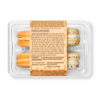 Orange Creme & Birthday Cake Mini Macarons - 2.1oz/4ct - Favorite Day™