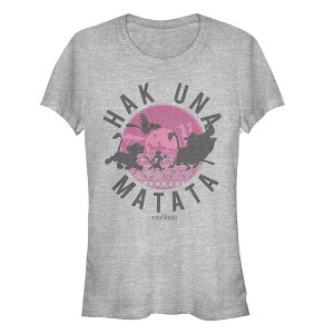 Juniors Womens Lion King Hakuna Matata Ornate Circle T-Shirt - 1 of 3