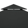 vidaXL Gazebo Top Cover Anthracite Polyester with PVC coating - 3 of 4