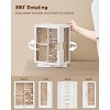 360° Rotating Jewelry Box with 7 Drawers, Spacious Vertical Jewelry Organizer with Glass Window - 4 of 4