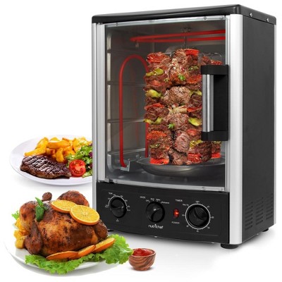 Multi-Function Vertical Rotisserie Oven for Cooking with Bake, Roast, Kebob Racks, 1500W, 24 Quarts
