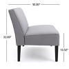 GDFStudio Gravina Contemporary Armless Upholstered Loveseat with Birch Wood Legs - 4 of 4
