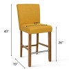 26" Portland  Upholstered Counter Height Barstool Wood(Set of 2) -Maison Boucle - 3 of 4