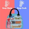 OPUX Insulated Lunch Box Women, Cooler Bag Tote Girls Kids Teen Adult, Soft Reusable Thermal Meal Prep Purse - 2 of 4
