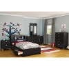 HomeStock Mate's Platform Storage Bed with 3 Drawers Pure Black Spark - 3 of 4