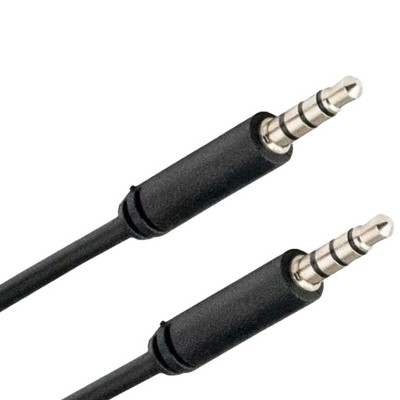 Insten 3.5mm Audio Cable, Male To Male, Trrs Stereo With Microphone, Nylon  Braided Jacket, 6 Feet, Black : Target