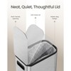 Aoibox Small Bathroom Trash Can with Soft Close Lid, Step Pedal, Stainless Steel Garbage Can with Removable Inner Bucket for Bathroom, Bedroom - 4 of 4
