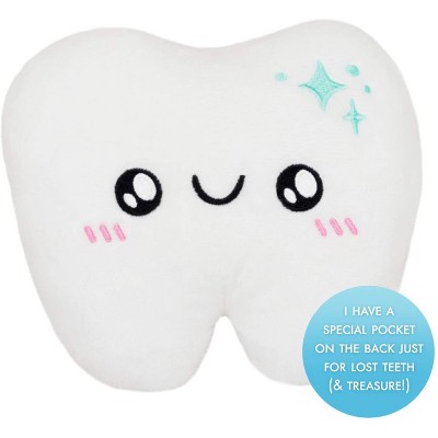 Squishable Tooth Fairy Flat Pillow Plush 5" Stuffed Toy, White and Blue, 1 Count