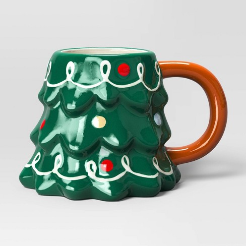 Christmas Tree Shape Mug, Christmas Shape Mug