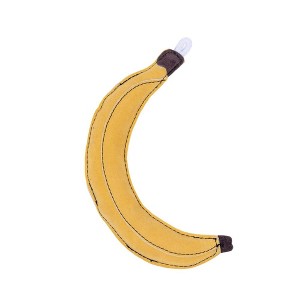 American Pet Supplies Vegan Banana Dog Toy – Soft Leather, Eco-Friendly, Durable, Safe & Non-Toxic Materials - 1 of 4