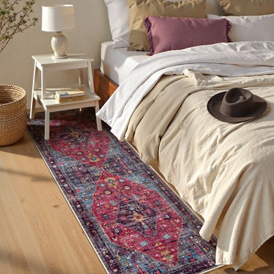 Lahome Boho Runner Kitchen Rug Runner for Living Room Entryway Mat Soft Washable Non Slip Throw Office Carpet Runners for Bathroom Sunroom