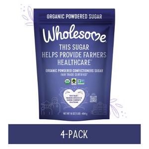 WHOLESOME ORGANIC FAIR TRADE POWDERED CONFECTIONERS SUGAR  4 PACK - 1 of 4