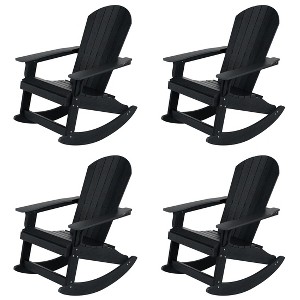 WestinTrends 4-Piece Outdoor Patio All-weather Adirondack Rocking Chair Set - 1 of 3