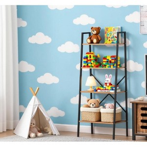 PAGED Ladder Bookshelf Wooden Storage Display Stand Shelf with Open-Back Design for Home Office, Study - 1 of 4