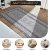 Modern Geometric Bordered Area Rug Non Slip Non Shedding Rug Soft Low Pile Floor Carpet Washable Thin Rug, Contemporary Distressed Rug - 3 of 4