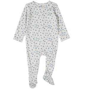 MiniMoi Baby and Toddler Boys "Blue Confetti" Pointelle Footie - 1 of 4