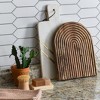 Storied Home Carved Arch Mango Wood Serving Board, Natural - 2 of 4