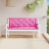 vidaXL Comfortable Outdoor Garden Bench Cushions Set - Pink, 59.1"x19.7"x2.8", Polyester Fabric - 2 of 4