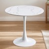 Dolonm Modern Round Dining Table, MDF Top,Mid-Century Kitchen Table for Small Spaces, Living Room, Office - 2 of 4