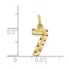 Black Bow Jewelry 14k Yellow Gold, Varsity Collection, Small D/C Pendant Number 7 - 4 of 4