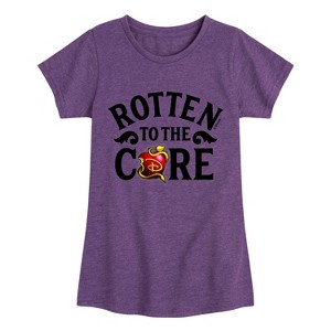 Girls' - Descendants - Rotten To The Core Apple Fitted Short Sleeve Graphic T-Shirt - 1 of 4