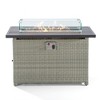 UPTIOT 31'' H x 43'' W Stainless Steel Propane Outdoor Fire Pit Table - 2 of 4