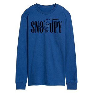 Men's - Peanuts - Skater Snoopy Long Sleeve Graphic T-Shirt - 1 of 4