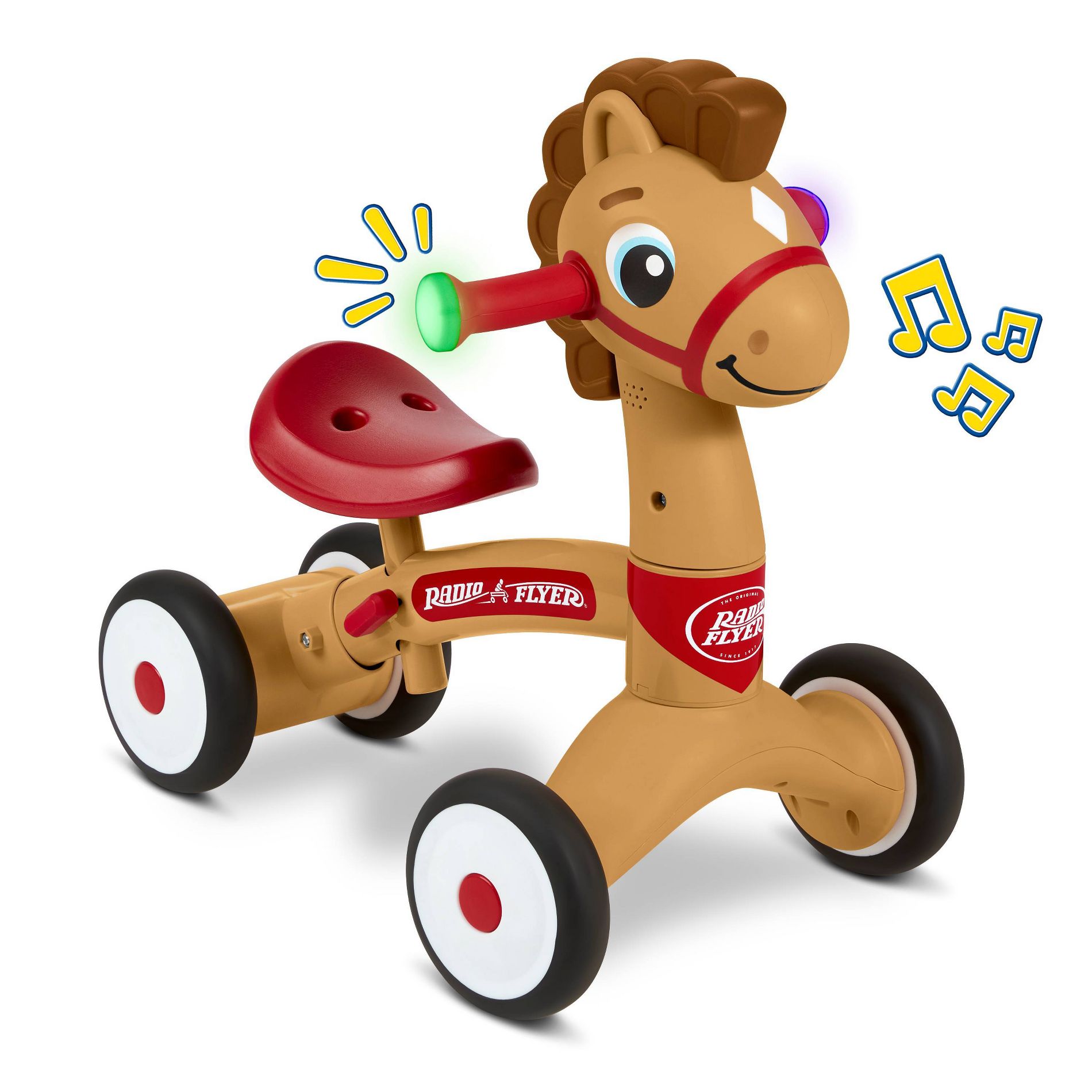 Radio Flyer Lil' Racers Percy the Pony Riding Toy: Steel & Plastic, Ages 1-3, 42 lb Capacity