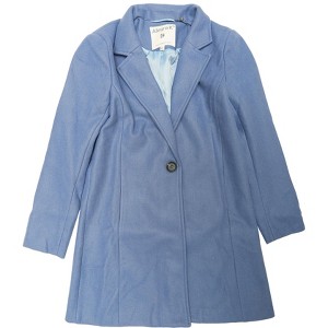 INSPIRE CHIC Women's Regular Fit Notched Lapel Long Sleeve Buttoned Classic Coat - 1 of 4