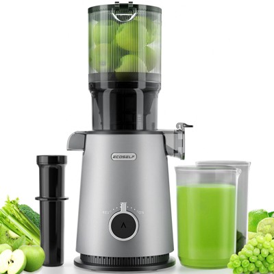 ECOSELF Cold Press Juicer,slow juicer with 4.35" Large Feed Chute Fit Whole Fruits and Vegetables & Easy to Clean