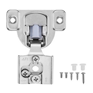 VEVOR Cabinet Hinges, 40 Packs Partial Overlay Kitchen Cabinet Door Hinges, 105 Degree Opening Angel Soft Close Concealed Cupboard Hinges, Silver - 1 of 4