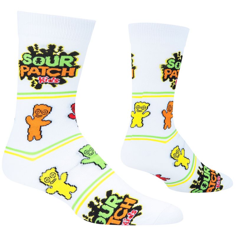 Crazy Socks, Sour Patch Stripes, Funny Novelty Socks, Large, 3 of 7