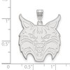 Black Bow Jewelry Sterling Silver Quinnipiac Bobcats NCAA Extra Large Pendant - 2 of 3