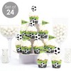 Big Dot of Happiness GOAAAL! - Soccer - Cupcake Decoration - Baby Shower or Birthday Party Cupcake Wrappers and Treat Picks Kit - Set of 24 - 2 of 4