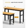60 Inch Work Bench 2200 LBS Capacity  Wood Top Garage Workbench Adjust Height Work Table with Power Outlets & Sturdy Steel Frame - 3 of 4