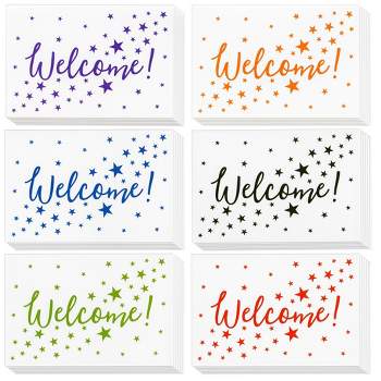 Best Paper Greetings 36 Pack Bulk Welcome Cards with Envelopes for Guests, Employees, Business, Star Pattern Design, Blank Interior, 4x6 In