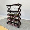 Vynxaria 26-Bottle Wine Racks, Freestanding Display with Universal Wheels for Kitchen and Cellar - 3 of 4