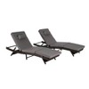 PAGED Outdoor Wicker Long Reclining Chair Set of 2 Patio Chaise Lounge Tanning Chairs for Poolside, Beach, Yard - 2 of 4
