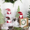 Northlight Plush Gnomes Christmas Ornaments with Striped, Plaid and Snowflake Hats - 4.5" - 3 of 4